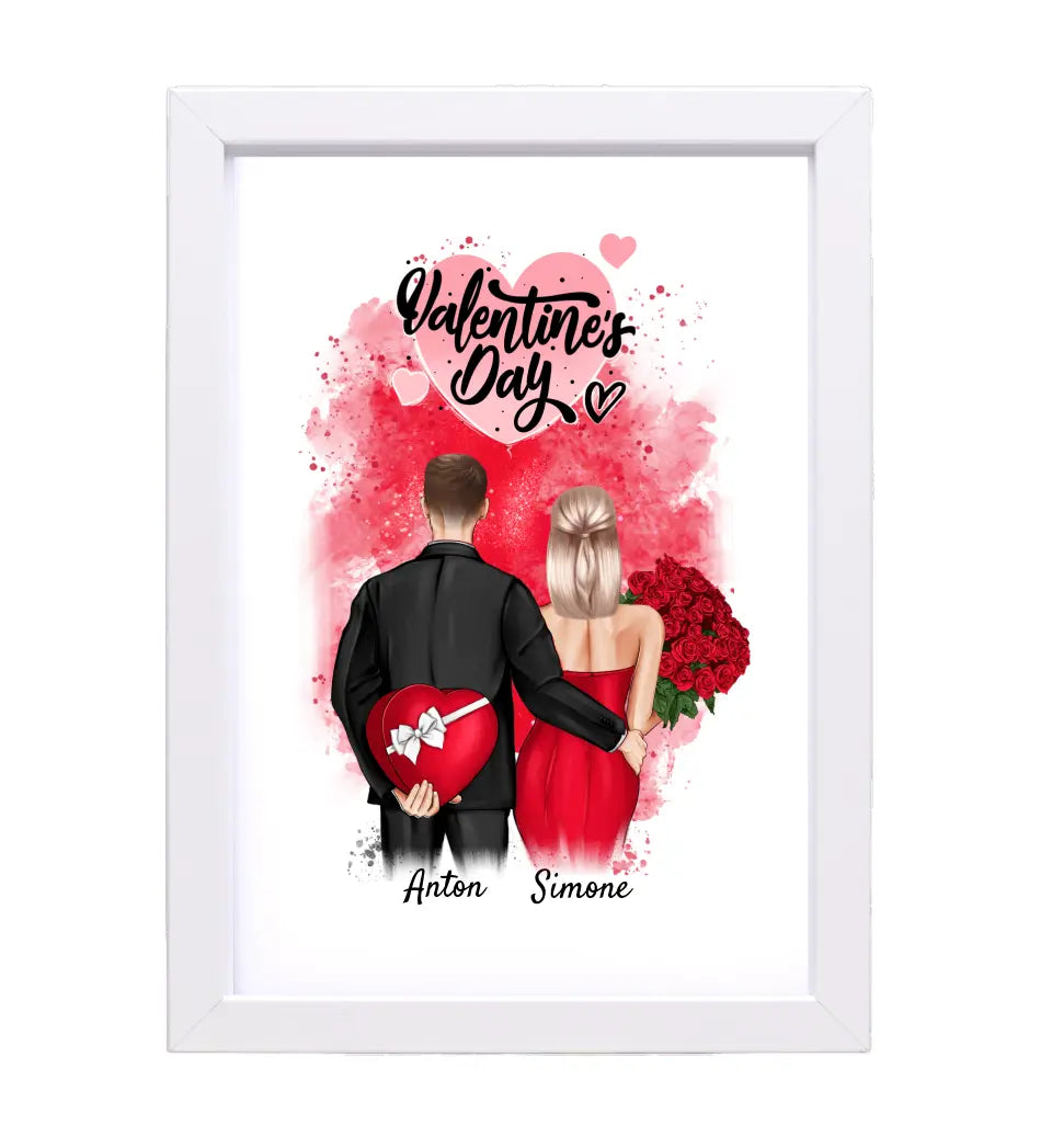 Valentinstag Bild Geschenk personalisiert