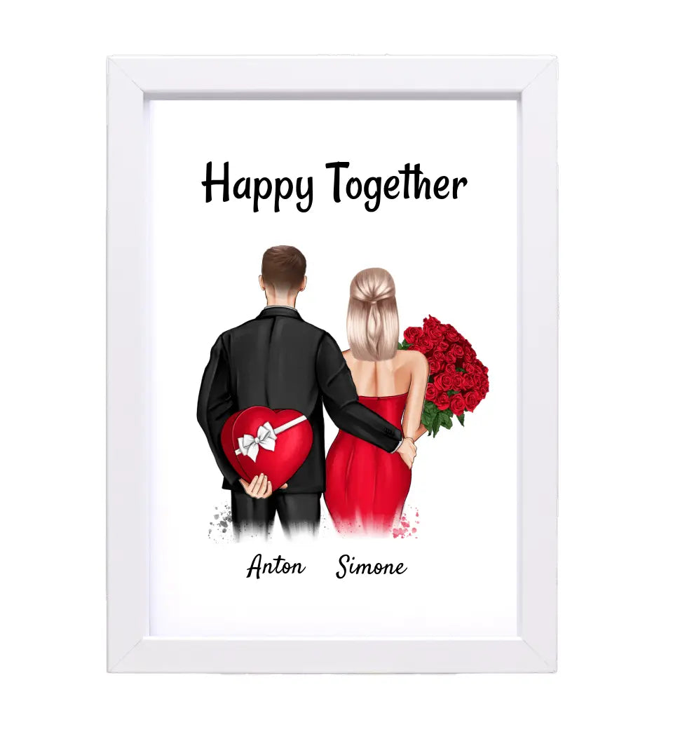 Geschenk Poster personalisiert zum Valentinstag & Jahrestag