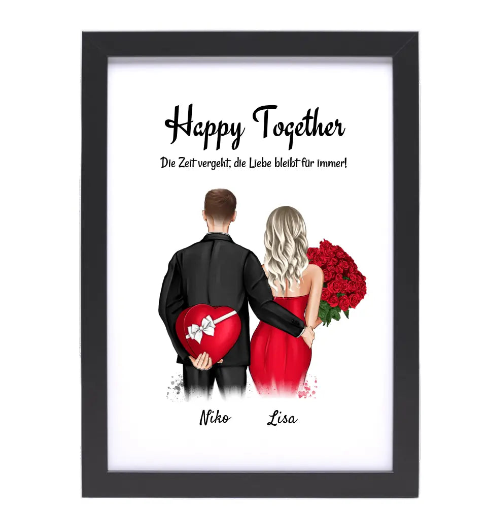 Hochzeitstag Bild Geschenk personalisiert für Mann & Frau