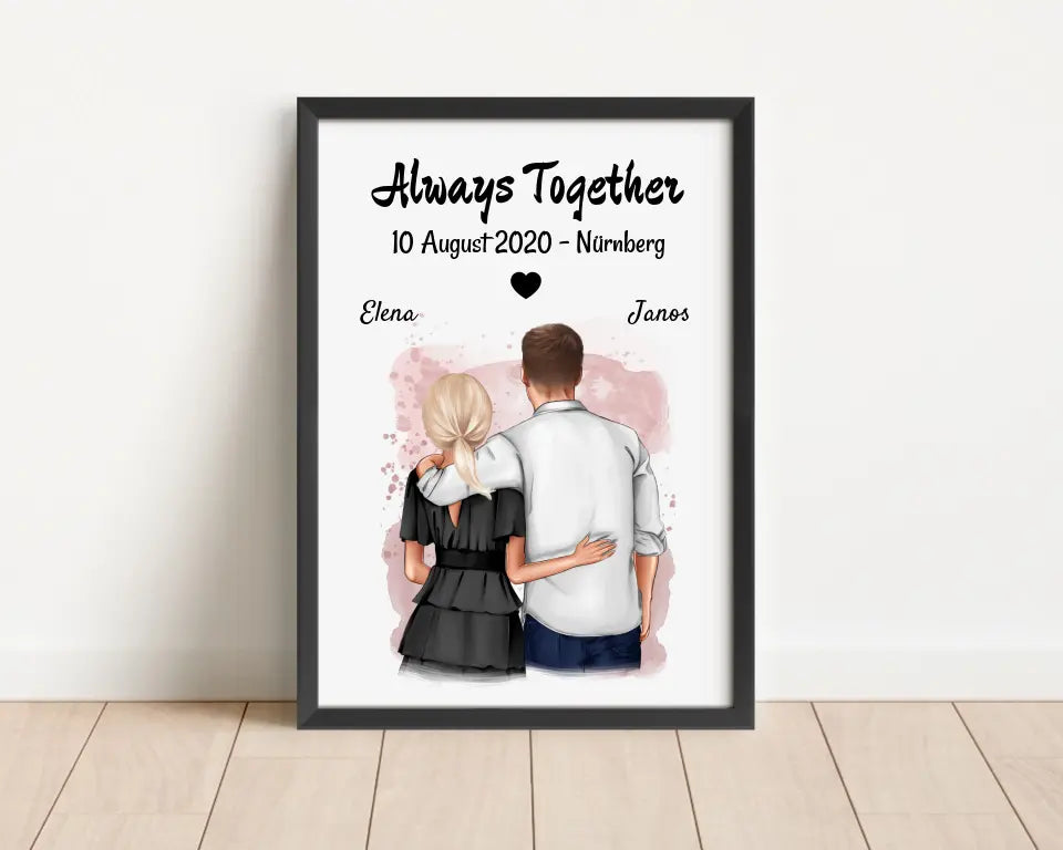 Last Minute Hochzeitstag Poster Geschenk personalisiert