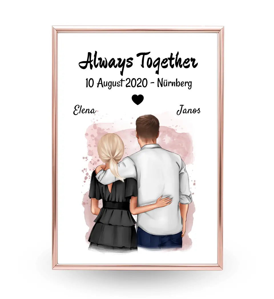 Last Minute Hochzeitstag Poster Geschenk personalisiert