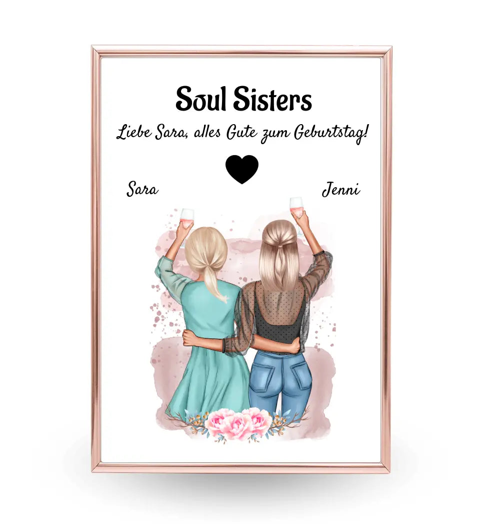 Soul Sisters Bild Geschenk personalisiert