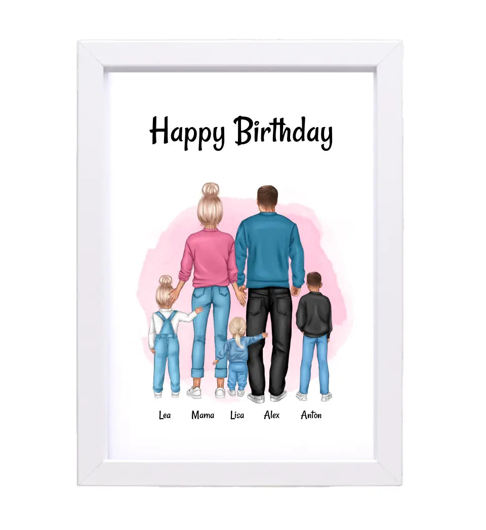 Papa Geburtstagsgeschenk Familie Bild personalisiert