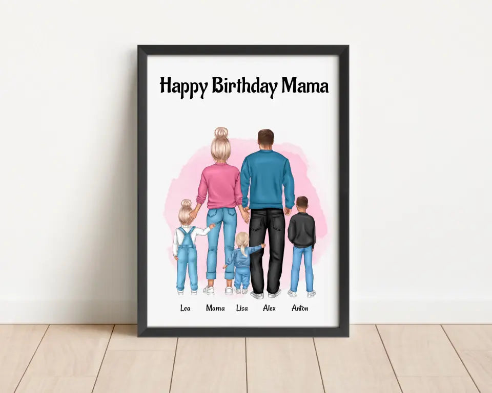 Mama Geburtstagsgeschenk Bild mit Familie