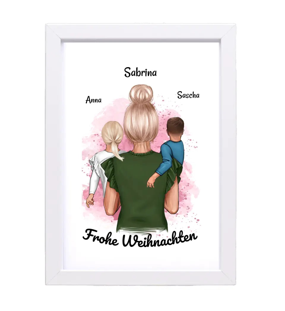 Personalisiertes Patentante Poster Geschenk Weihnachten