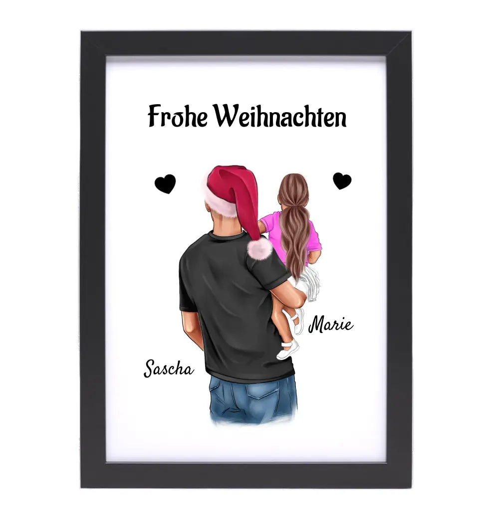 Patenonkel von Mädchen Poster Weihnachtsgeschenk personalisiert