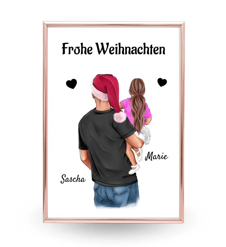 Patenonkel von Mädchen Poster Weihnachtsgeschenk personalisiert