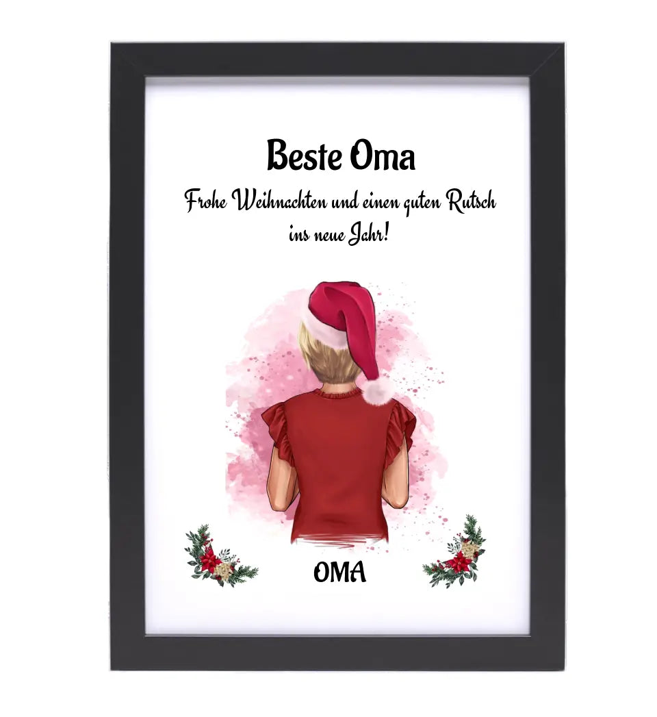 Oma Weihnachtsgeschenk Bild personalisiert