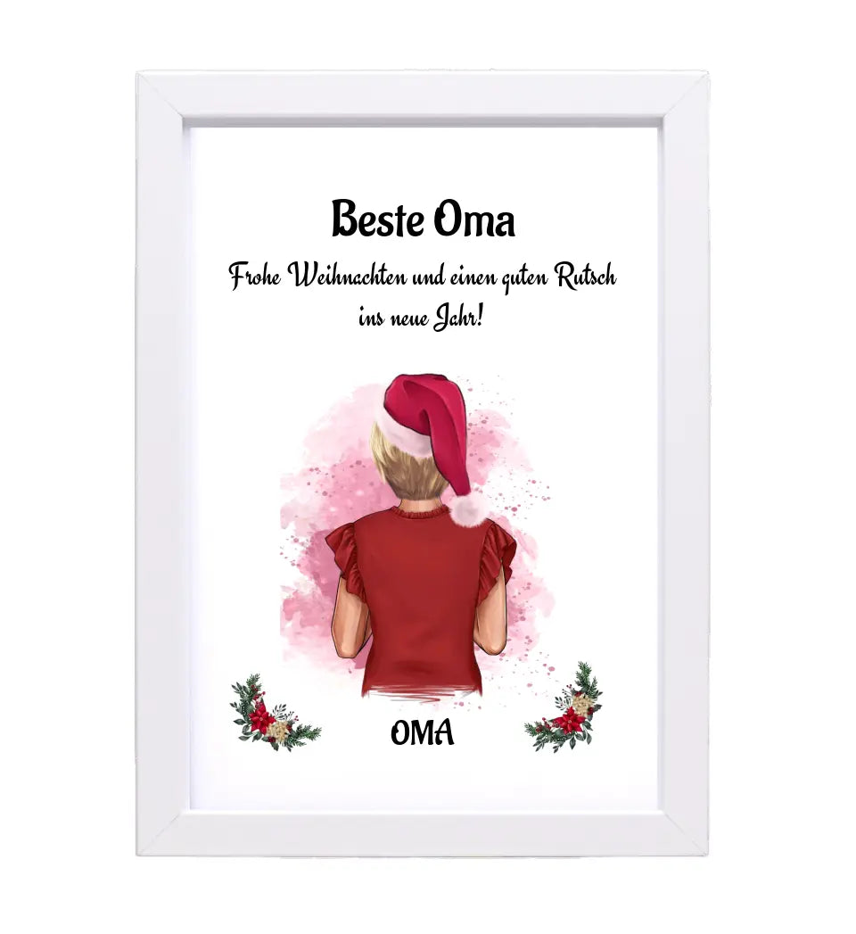 Oma Weihnachtsgeschenk Bild personalisiert