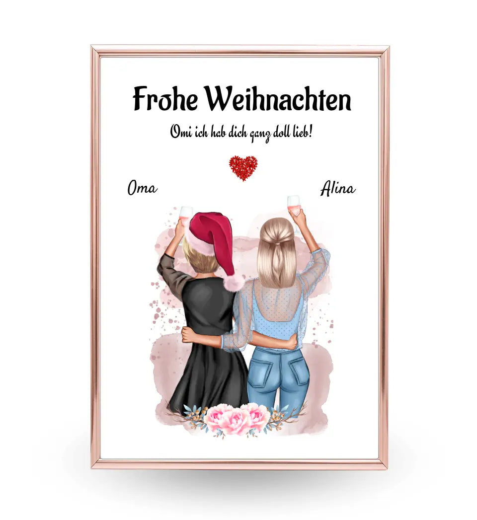 Persönliches Geschenk für Oma Weihnachten Poster