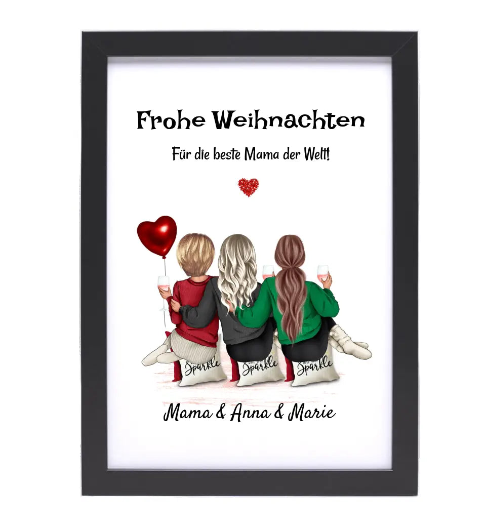 Mutter und 2 Töchter Weihnachtsgeschenk Bild