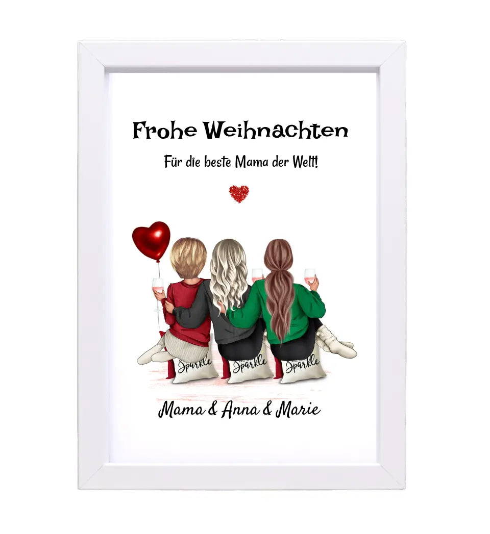 Mutter und 2 Töchter Weihnachtsgeschenk Bild