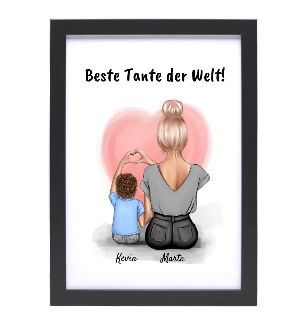 Tante Neffe Poster Geschenk personalisiert