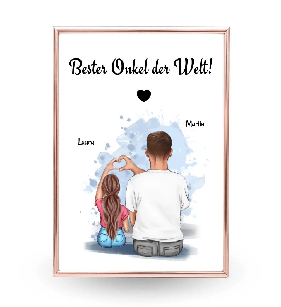 Geschenk Onkel Nichte Bild personalisiert