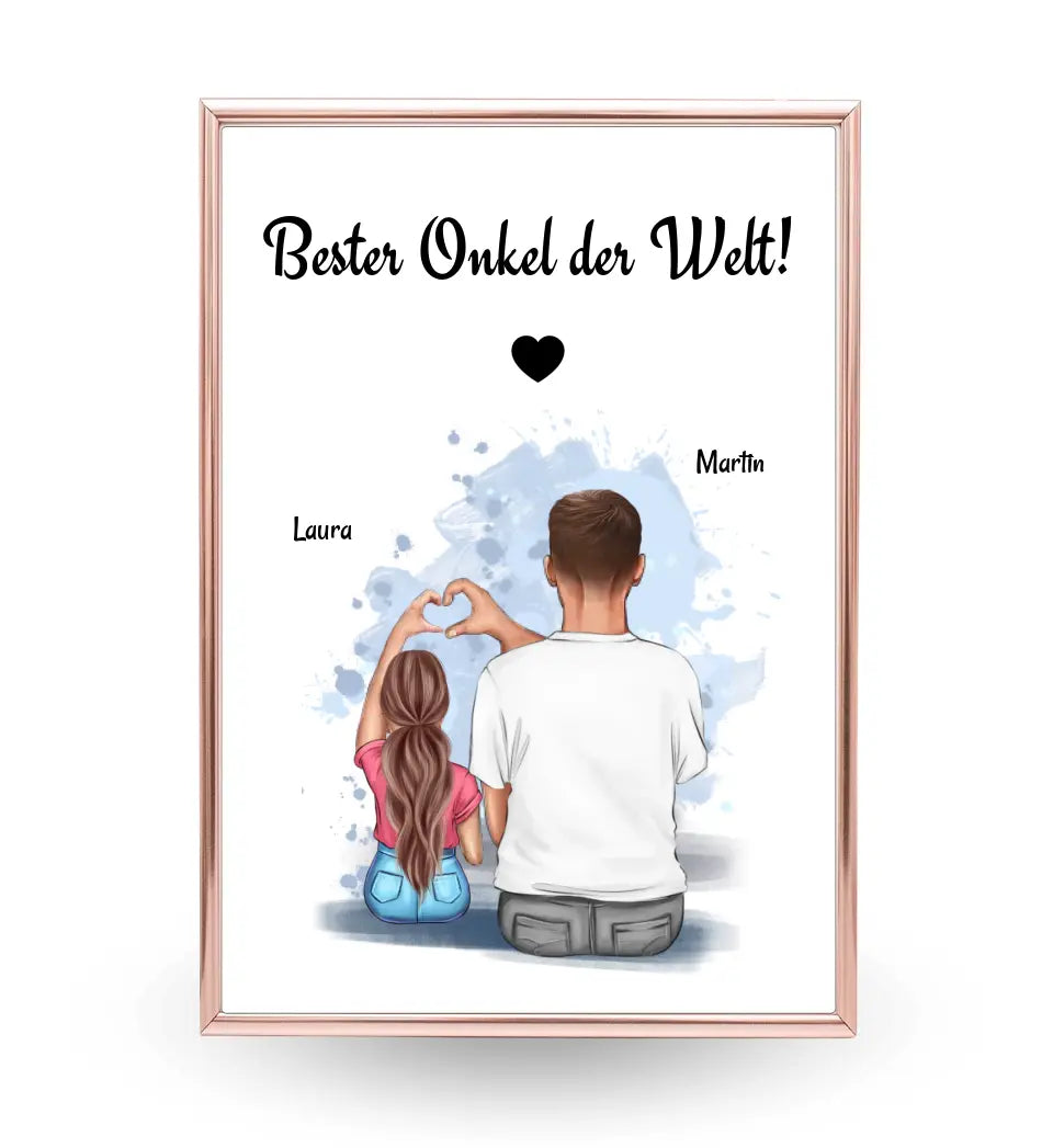 Geschenk Onkel Nichte Bild personalisiert