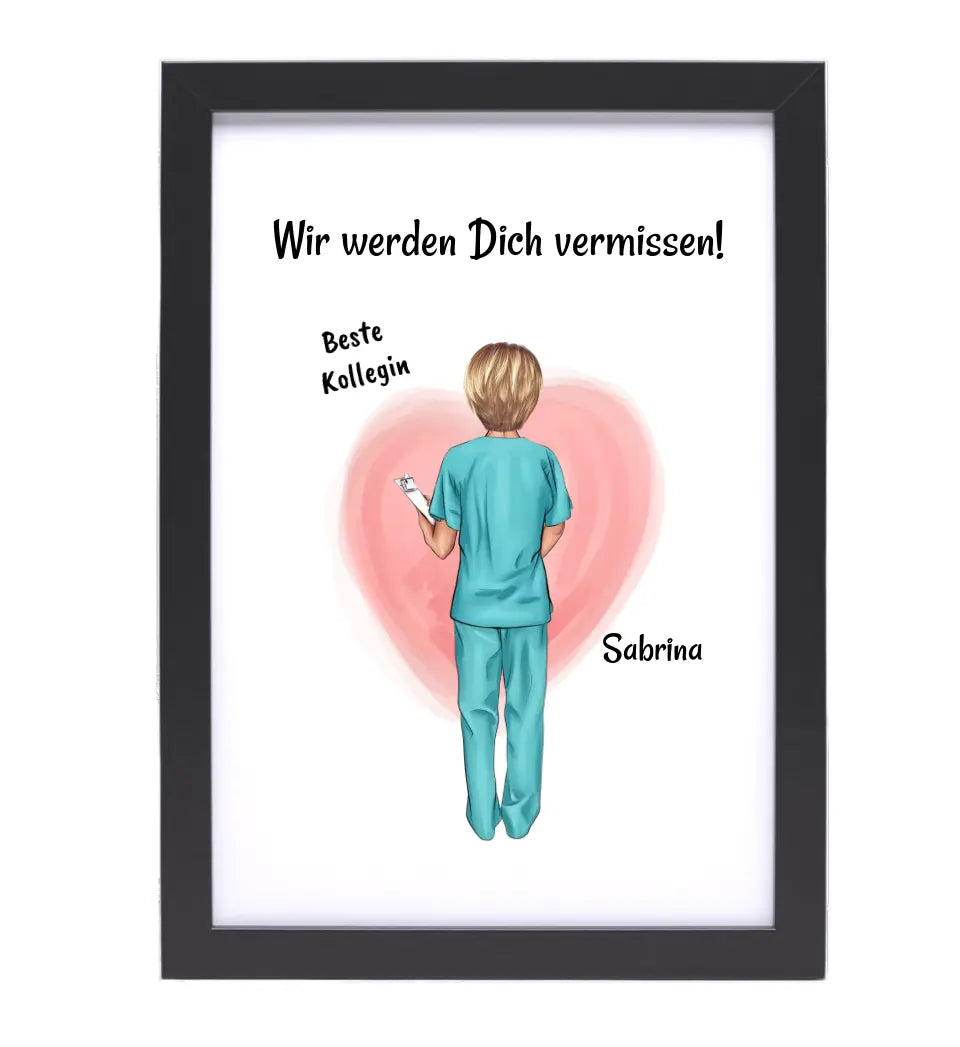 Geschenk Bild für Krankenschwester zum Abschied