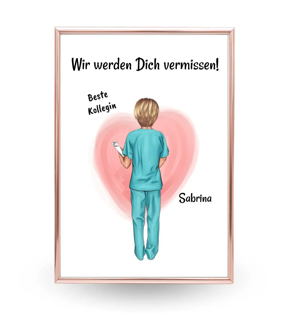 Geschenk Bild für Krankenschwester zum Abschied