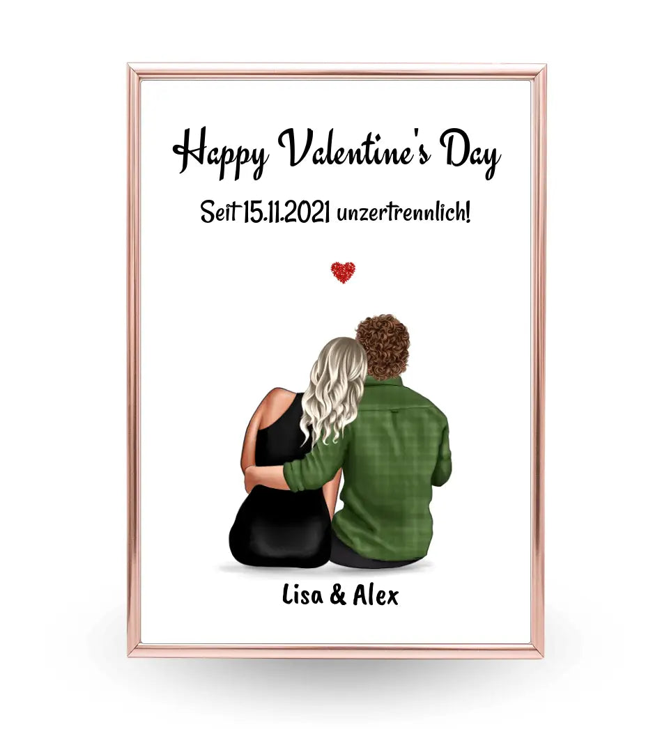 Poster Geschenk zum Valentinstag personalisiert