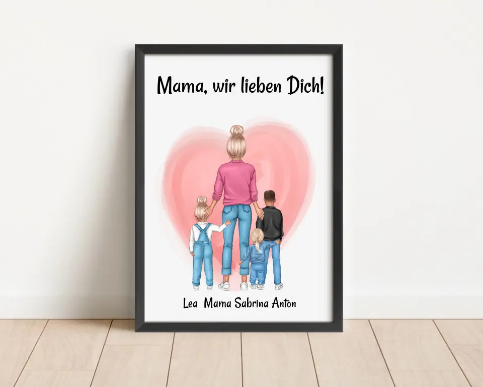 Personalisiertes Poster Geschenk für Mama zum Geburtstag