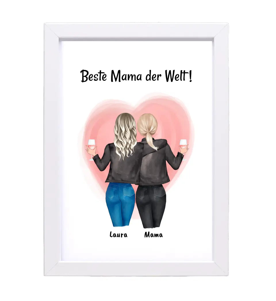 Muttertagsgeschenk Mama Tochter Bild personalisiert