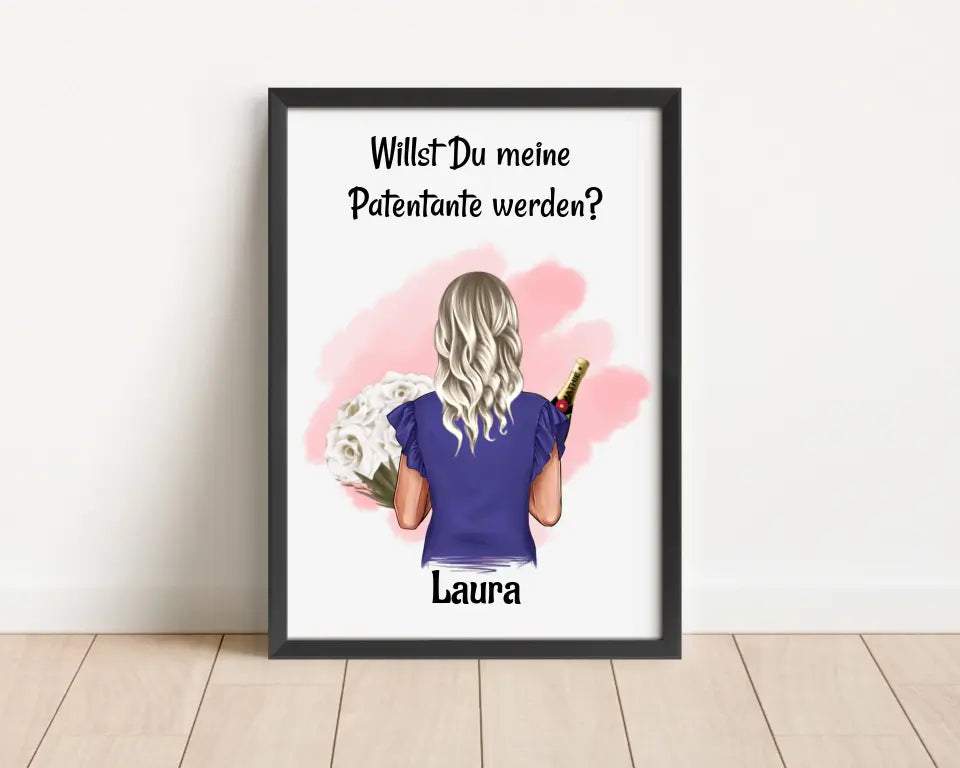 Geschenk Patentante Fragen Bild personalisiert