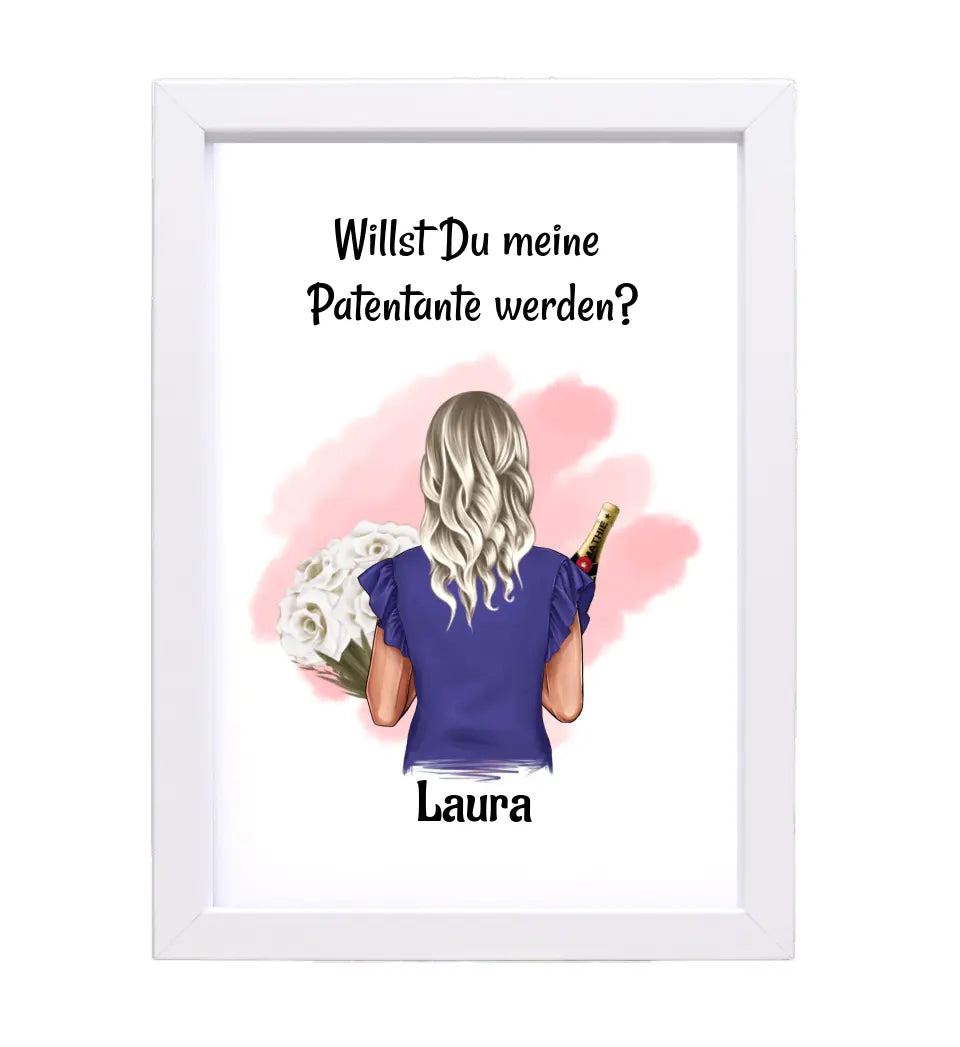 Geschenk Patentante Fragen Bild personalisiert