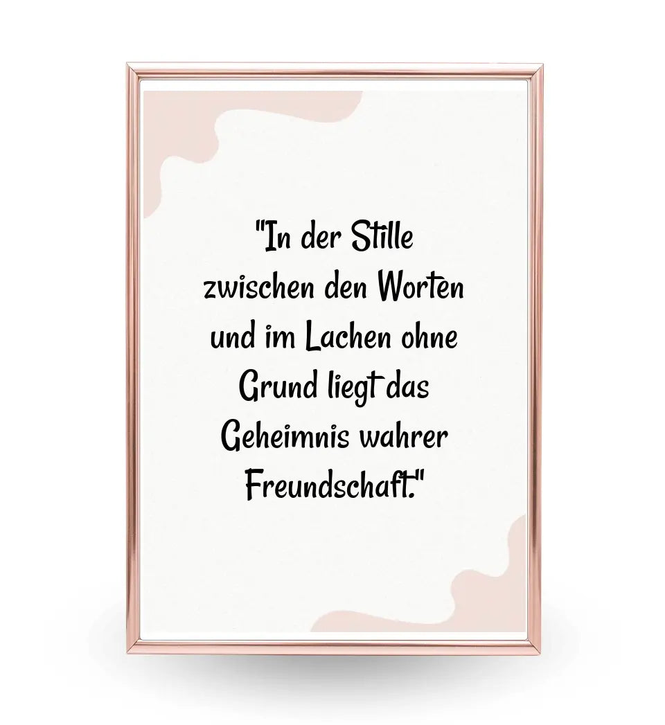 Freundschaftsspruch Poster Geschenk personalisiert