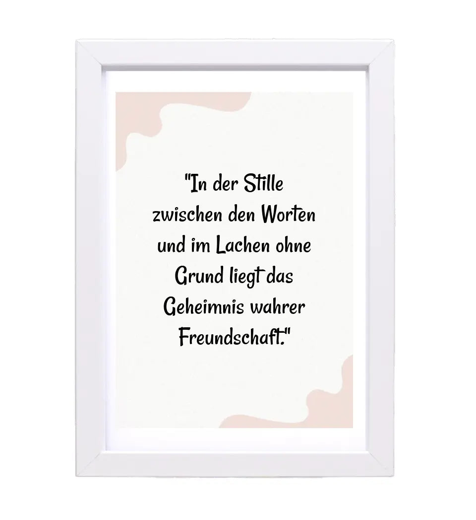 Freundschaftsspruch Poster Geschenk personalisiert