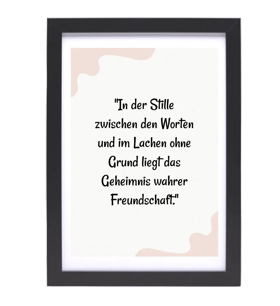 Freundschaftsspruch Poster Geschenk personalisiert