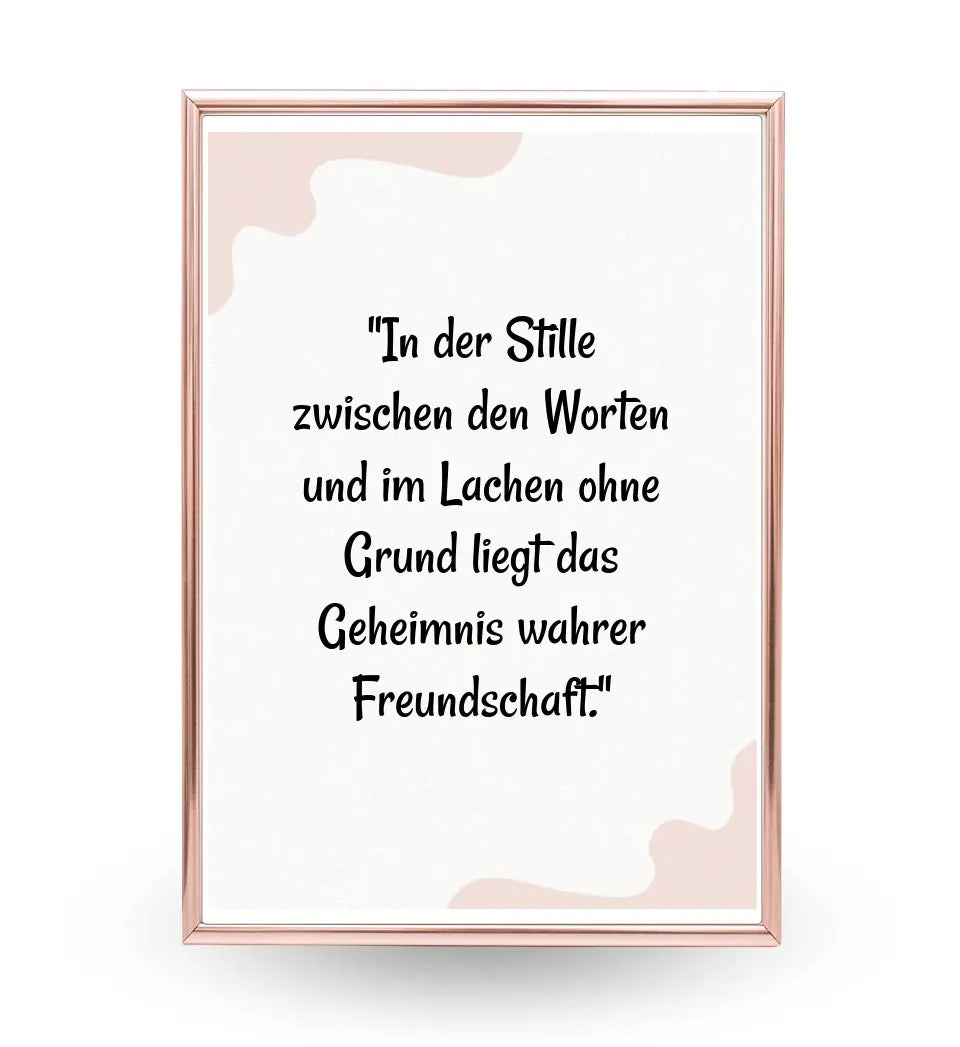 Freundschaftsspruch Poster Geschenk personalisiert