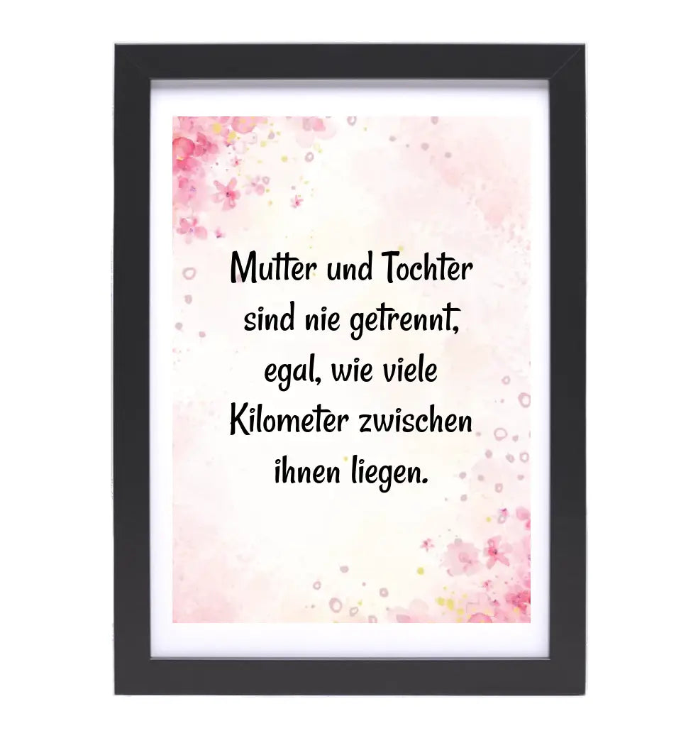 Mama und Tochter Spruch Poster Geschenk selber gestalten