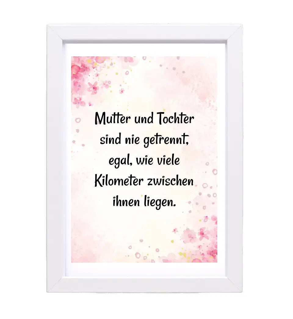 Mama und Tochter Spruch Poster Geschenk selber gestalten