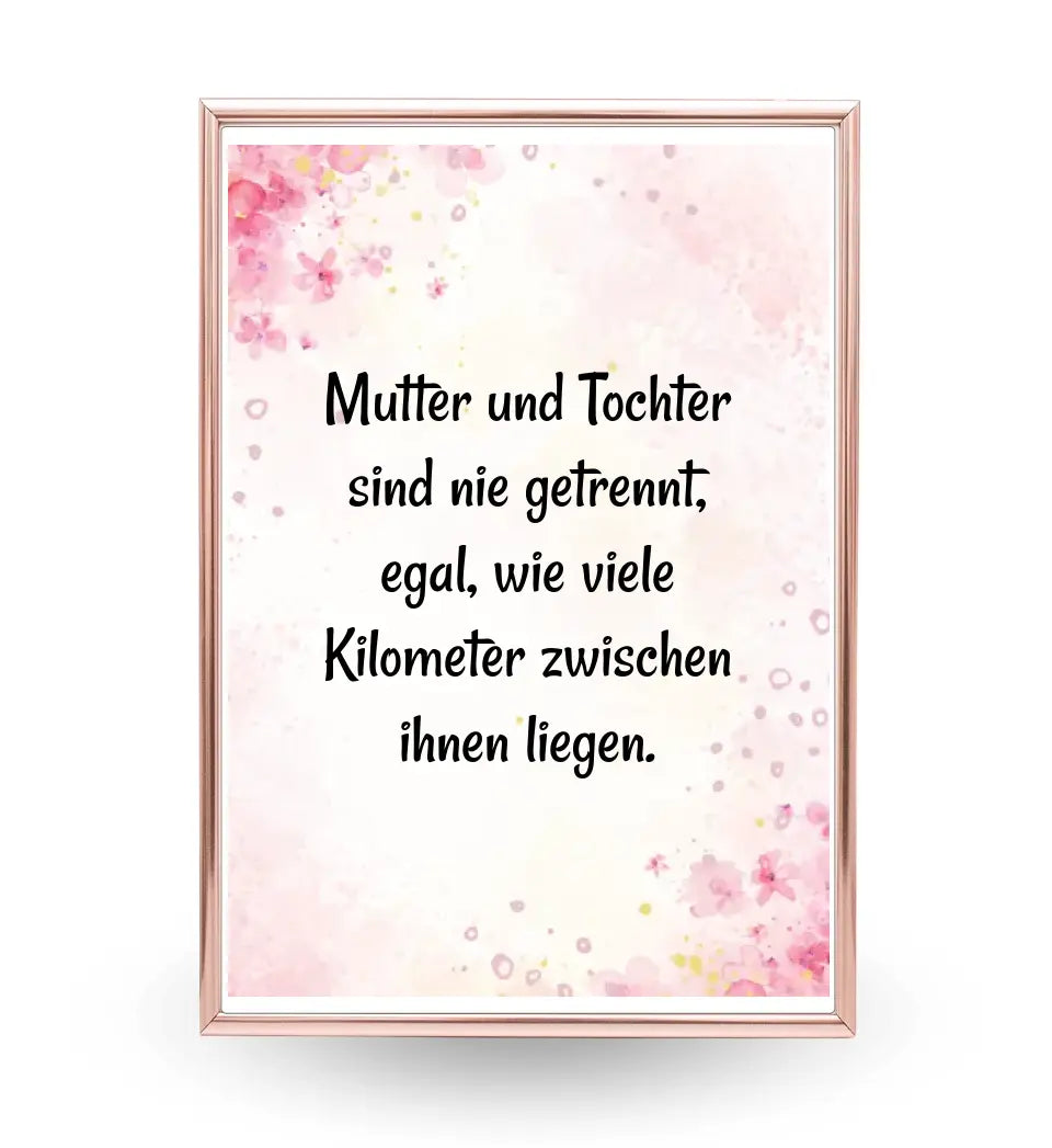 Mama und Tochter Spruch Poster Geschenk selber gestalten