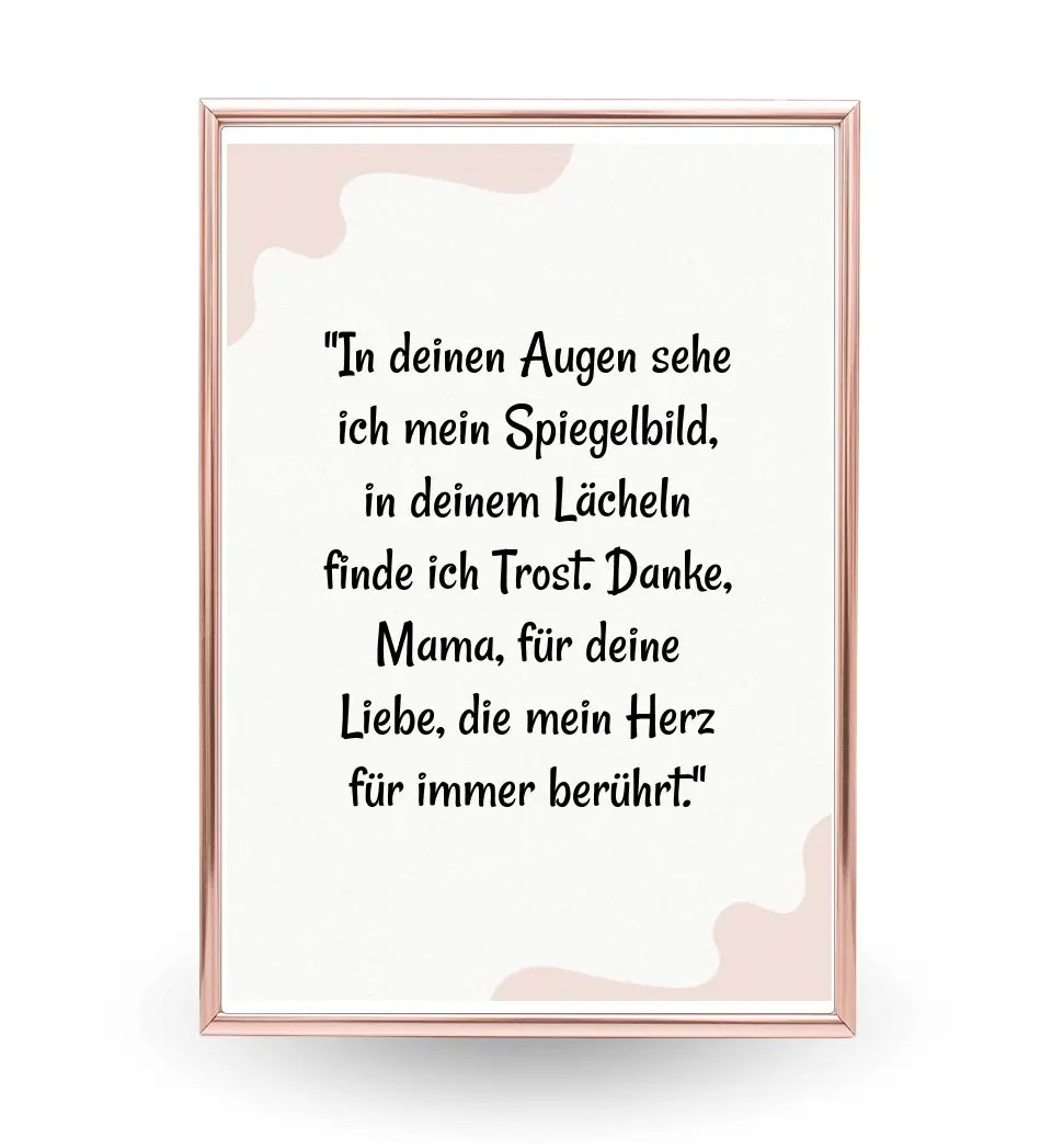 Mama Danke Spruch Poster personalisiert