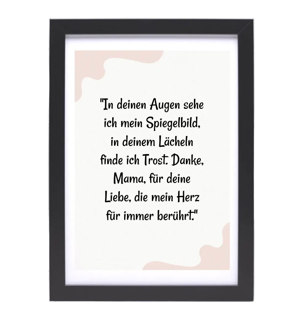 Mama Danke Spruch Poster personalisiert