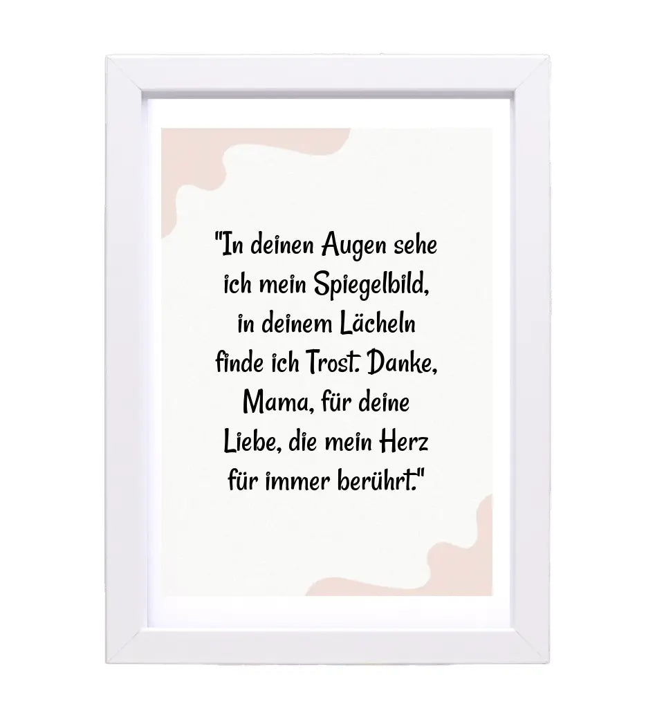 Mama Danke Spruch Poster personalisiert