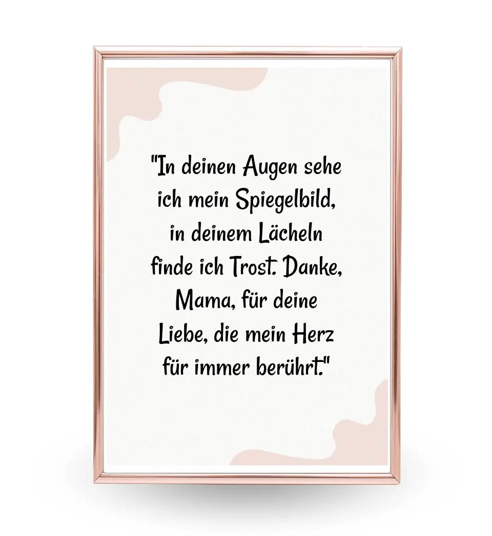 Mama Danke Spruch Poster personalisiert