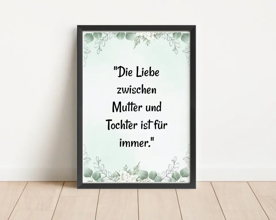 Poster Geschenk für Mutter Tochter mit Spruch personalisiert