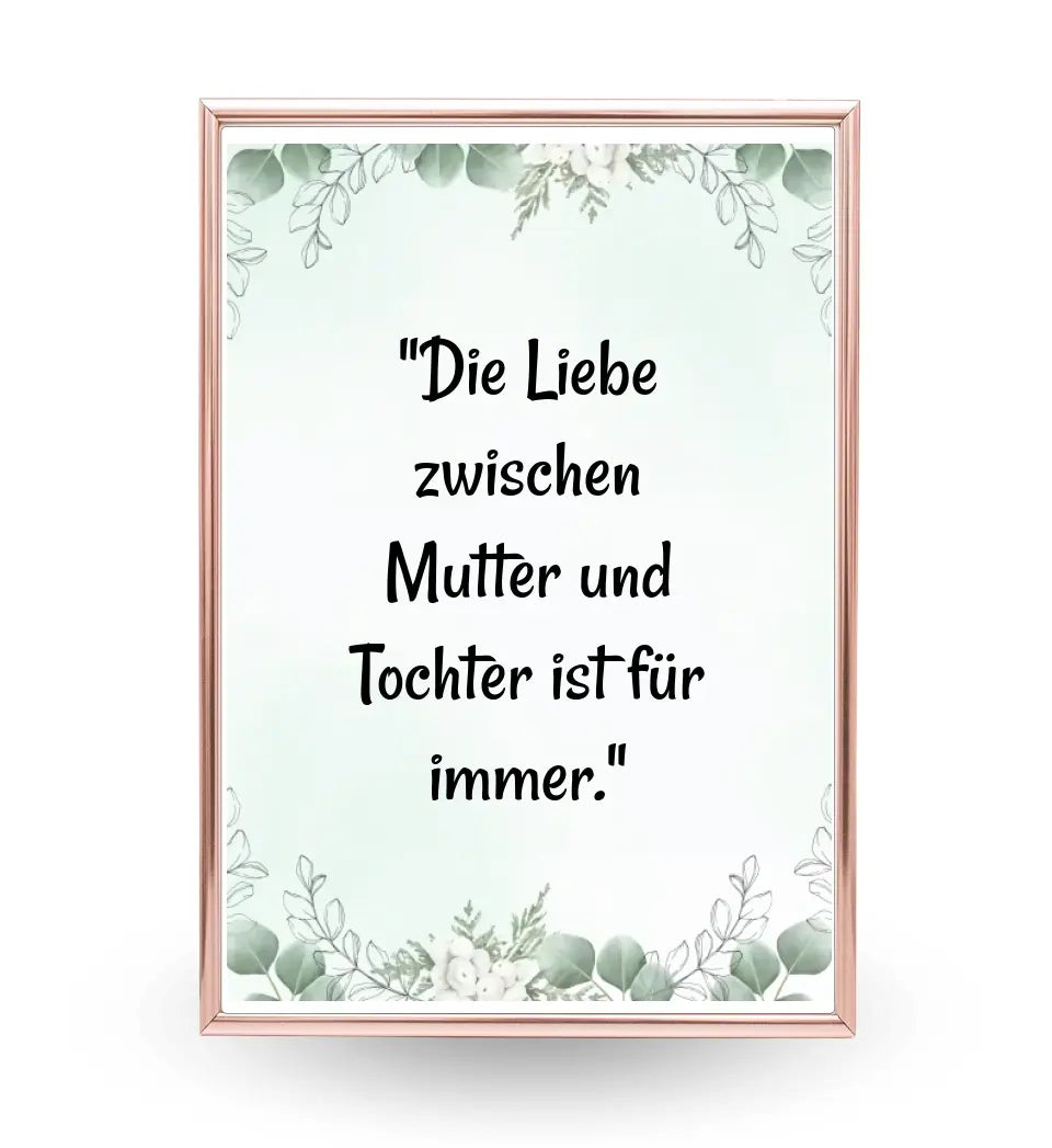 Poster Geschenk für Mutter Tochter mit Spruch personalisiert