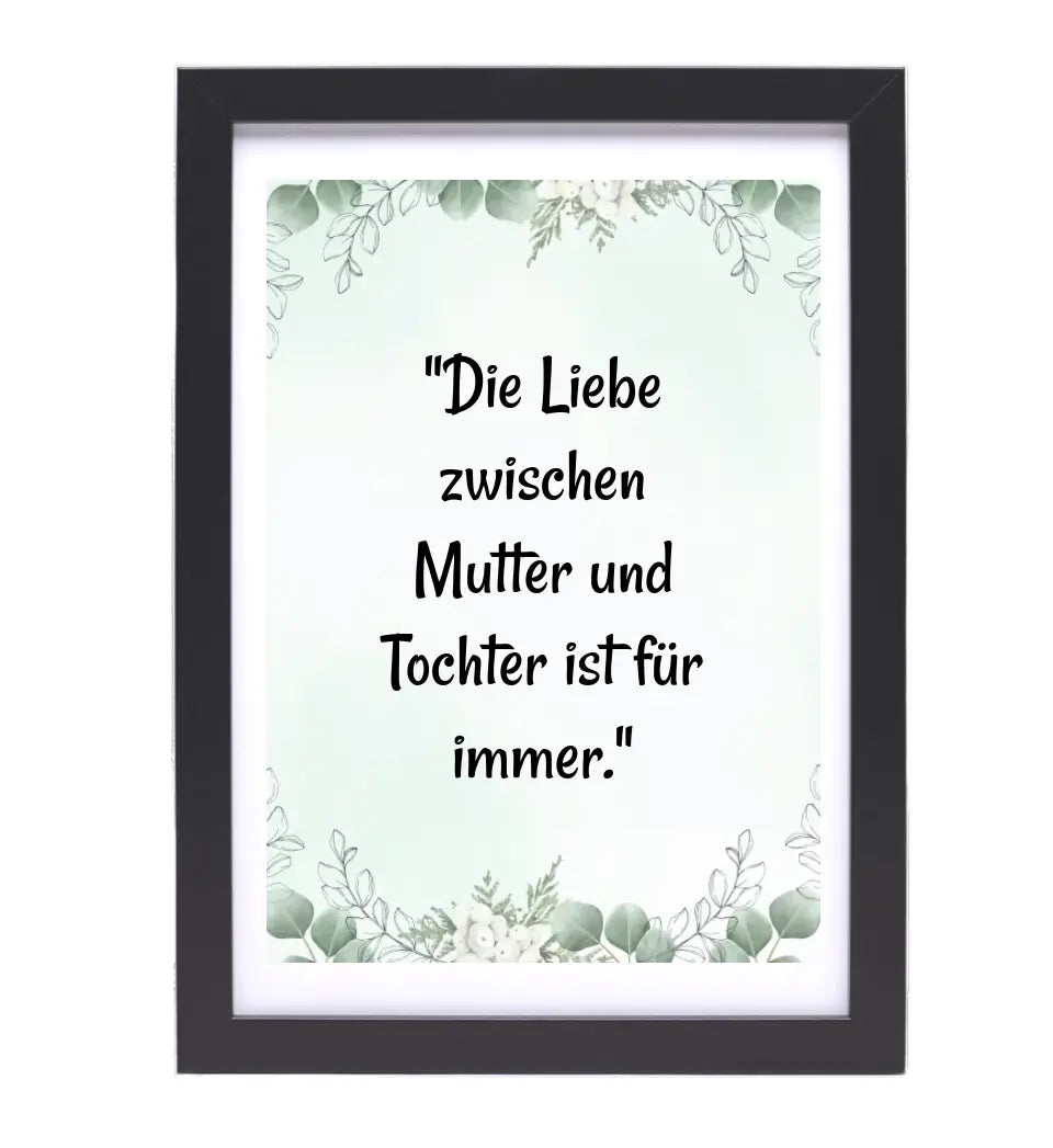 Poster Geschenk für Mutter Tochter mit Spruch personalisiert