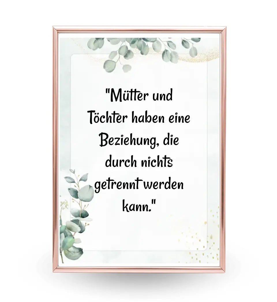 Mutter Tochter Spruch Poster Geschenk selber gestalten