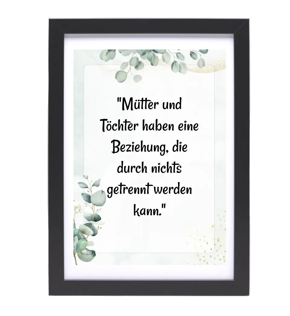 Mutter Tochter Spruch Poster Geschenk selber gestalten