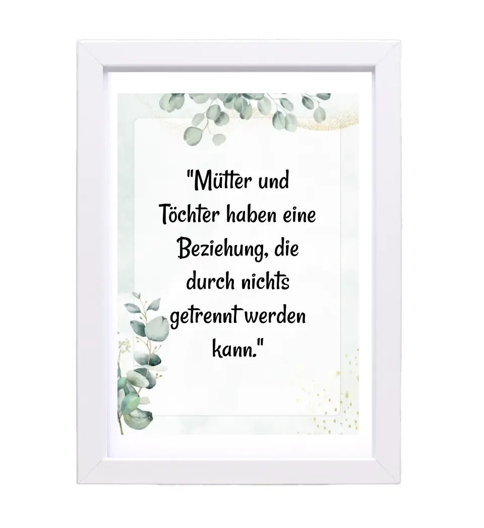 Mutter Tochter Spruch Poster Geschenk selber gestalten