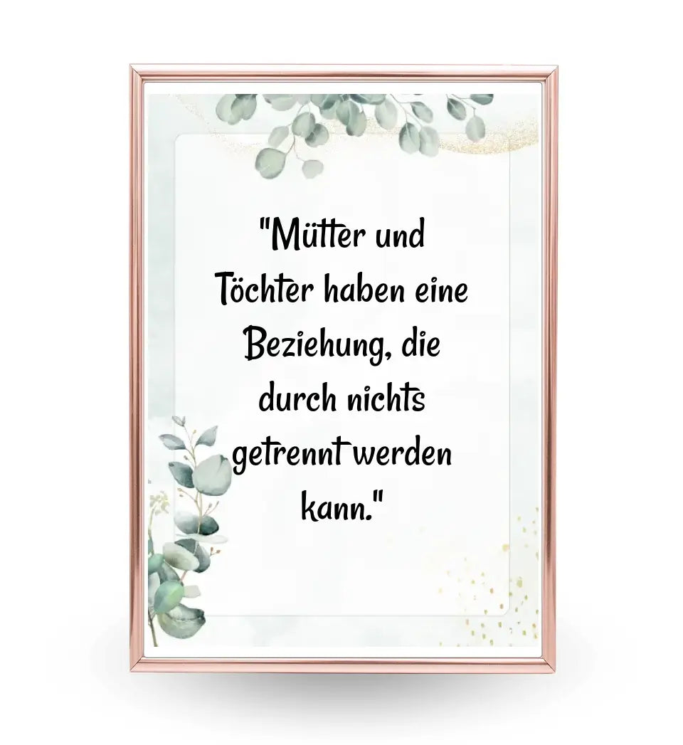 Mutter Tochter Spruch Poster Geschenk selber gestalten