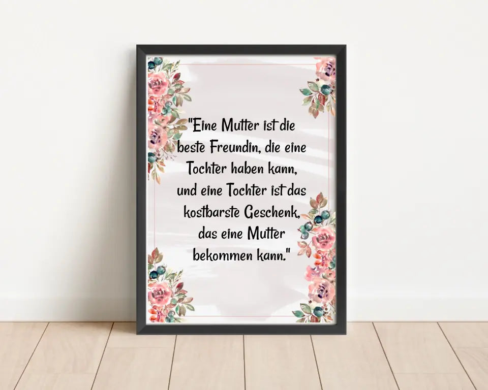 Poster mit Spruch für Mutter und Tochter