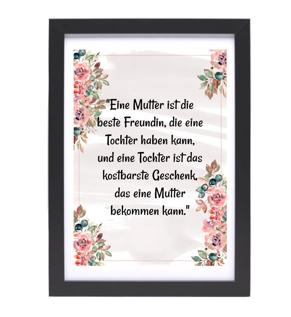 Poster mit Spruch für Mutter und Tochter