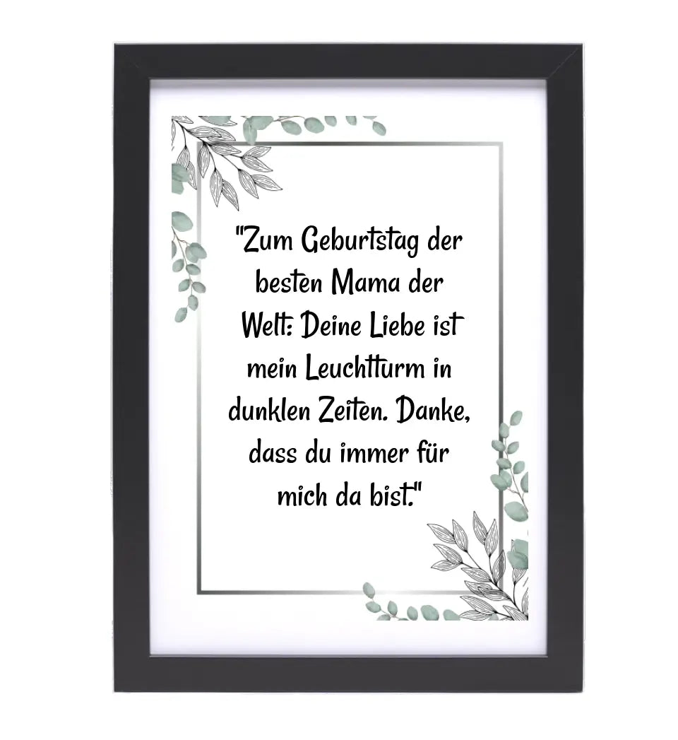 Mutter Tochter Spruch Poster Geschenk für Mama zum Geburtstag