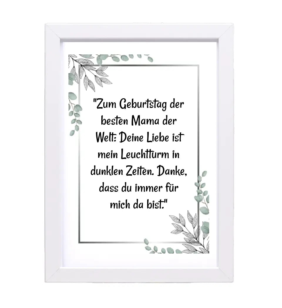 Mutter Tochter Spruch Poster Geschenk für Mama zum Geburtstag