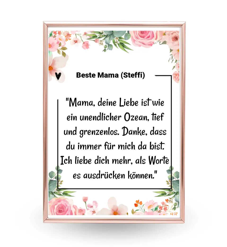 Mama Definition mit Name Poster / Bild / Karte Geschenk personalisiert - Cantty