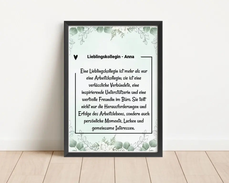 Lielingskollegin Definition Poster Geschenk personalisiert